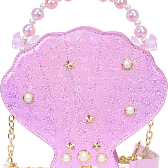 Other - Shells Little Girl Crossbody Purse for Toddler,Shoulder Handbag,Pearl Princess C